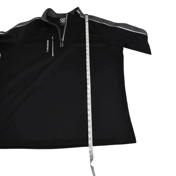 Second Skin Hydrawick1/4 Zip Sweatshirt Tech Jacket Black Gray Size XXL - Picture 10 of 10